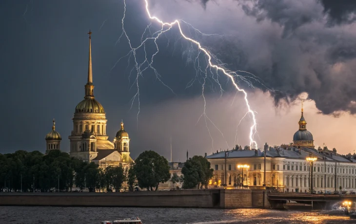 Сильные ливни и грозы при рекордной жаре: Петербург под штормовым предупреждением