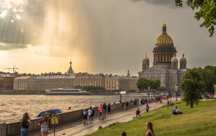 Петербуржцев ждёт тёплая пятница с грозой, дождём и ветром Петербуржцев ждёт тёплая пятница с грозой, дождём и ветром