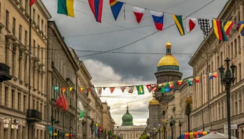 Санкт-Петербург начали украшать к празднованию Дня города 27 мая
