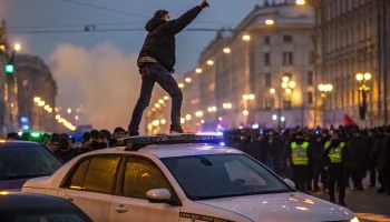 Пьяный экстремал на крыше Toyota шокировал Невский — полиция изъяла авто и завела дело