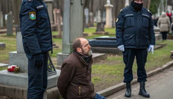 В Петербурге задержали мужчину за покраску мемориалов на кладбище Серафимовском