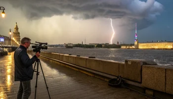 В Санкт-Петербурге ожидаются ливни, грозы и град 23 мая с температурой до +24 градусов