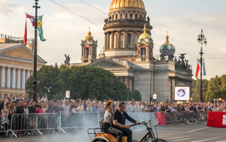 В Петербурге стартует «ЗСД Фонтанка Фест» с рекордным 11-местным трехколесным байком В Петербурге стартует «ЗСД Фонтанка Фест» с рекордным 11-местным трехколесным байком