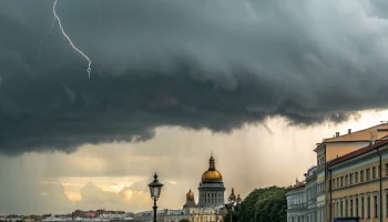 Прогноз погоды: в Петербурге 24 мая пройдут кратковременные дожди и местами прогремят грозы