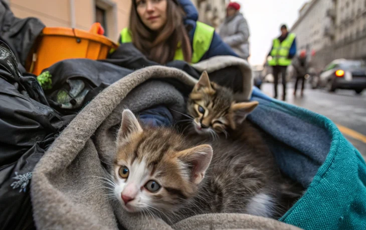 В Петербурге спасли выброшенных котят, найденных в мусоре во время утреннего рейса В Петербурге спасли выброшенных котят, найденных в мусоре во время утреннего рейса
